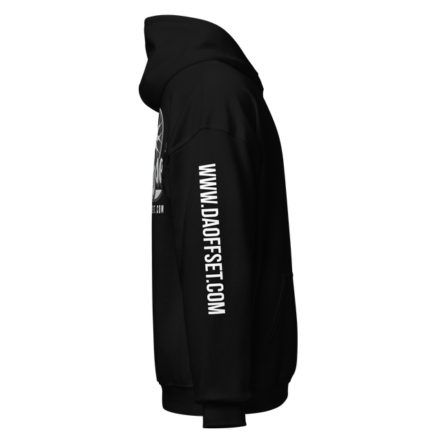 Da Offset unisex heavy blend hoodie in black, right side profile