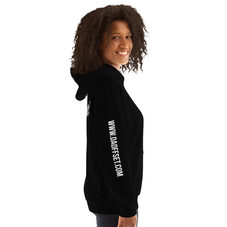 Da Offset unisex heavy blend hoodie in black, right side profile