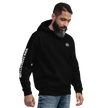 Da Offset unisex heavy blend hoodie in black, three-quarter front-right view