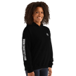 Da Offset unisex heavy blend hoodie in black, three-quarter front-right view