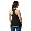 Da Offset women's racerback tank top in black, back view