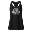 Da Offset women's racerback tank top in black, front view